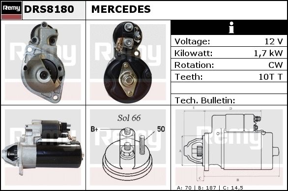 DELCO REMY Стартер RAS38111